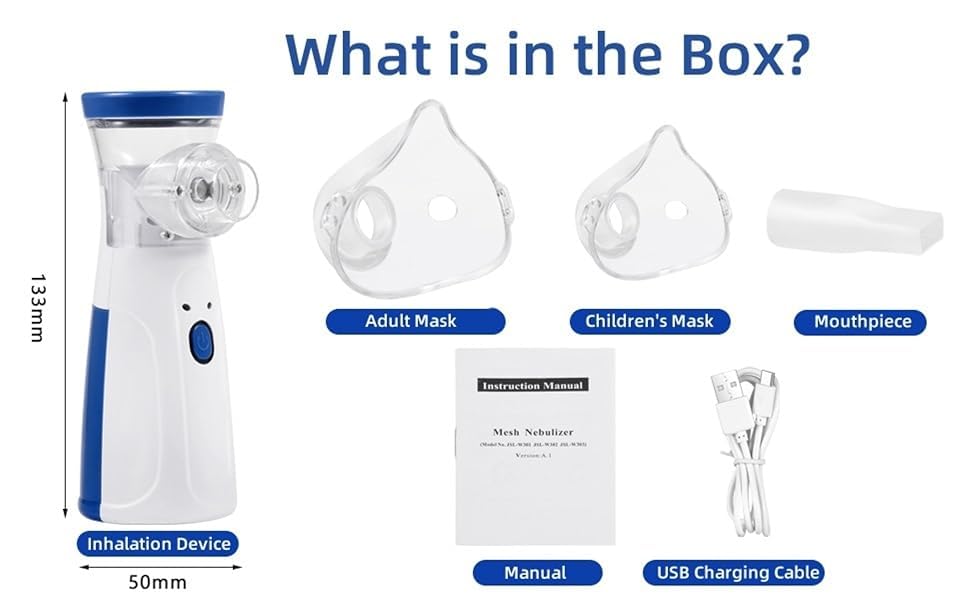 Whisper-Quiet Portable Mesh Nebulizer