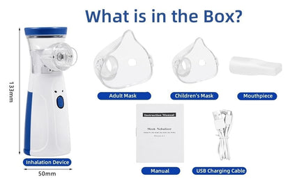 Whisper-Quiet Portable Mesh Nebulizer